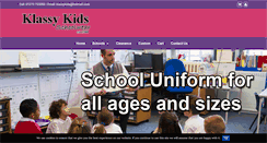 Desktop Screenshot of klassykidsschoolwear.com